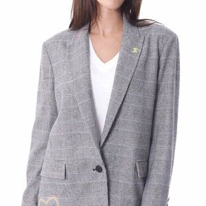 TWINSET MYFO X ACTITUDE CHECKED OVER BLAZER